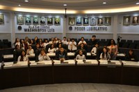 Alunos do Sesi visitaram o plenário da Câmara de Catanduva nesta terça-feira, 17 de junho